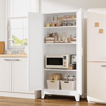 61"H Kitchen Pantry Storage Cabinet, Farmhouse Pantry Cabinet, Tree Doors - Image 2
