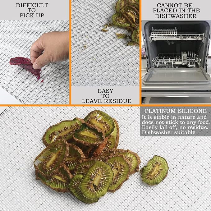 Mesh Silicone Dehydrator Sheets, 15.5x15.5 in 10 Pcs/Sets - Image 8