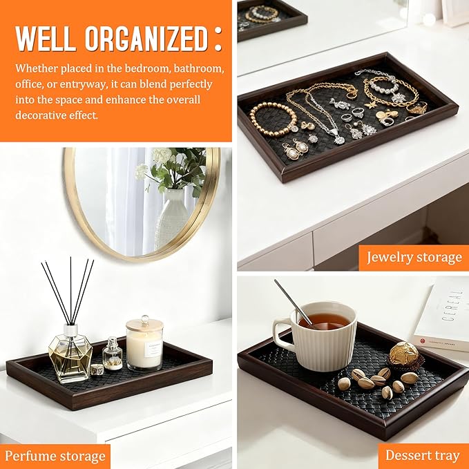 Wooden Valet Tray Desk Organizer - Image 4