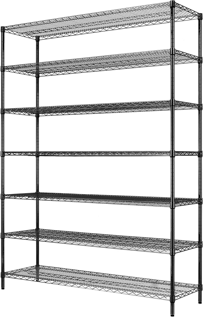 Finnhomy 4200LBS 7-Tier Wire Shelving Unit Adjustable Steel Wire Rack, Pantry - Image 7