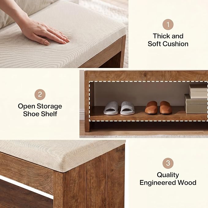 Tribesigns 2-Tier Entryway Bench - Image 6