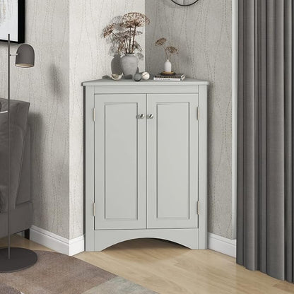 GDFStudio 31.5" H Triangle Corner Bathroom Storage Cabinet - Image 7