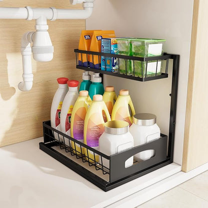 Under Sink Organizer and Storage, Height Adjustable Cabinet Organizer - Image 8
