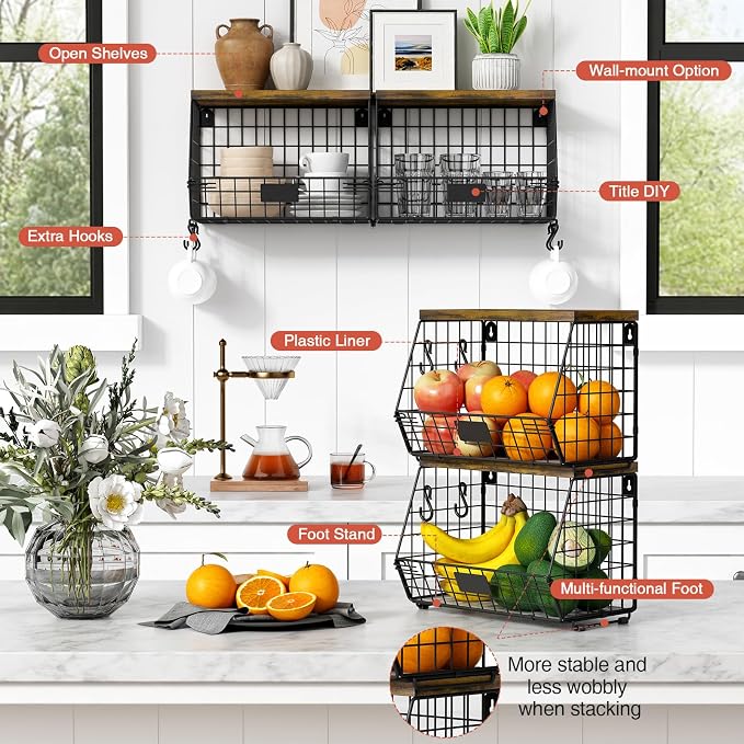 Goozii Hanging Wall Fruit Basket - Image 6