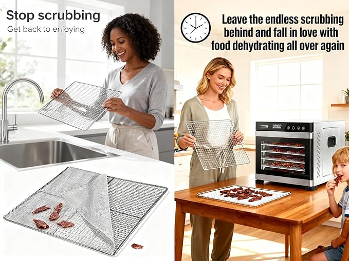 Mesh Silicone Dehydrator Sheets, 10x11 in 10 Pcs/Sets - Image 5