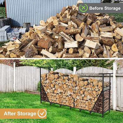 Vailge Firewood Rack Outdoor 8FT - Image 6
