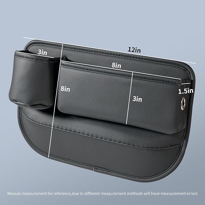 2-Pack PU Leather Car Seat Gap Organizer | 1 Cup Holder per Side | - Image 5