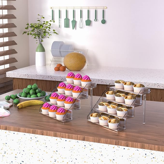 Acrylic Perfume Display Stands Set of 2, 4 Tiered Cupcake Stand, Acrylic Funko - Image 6