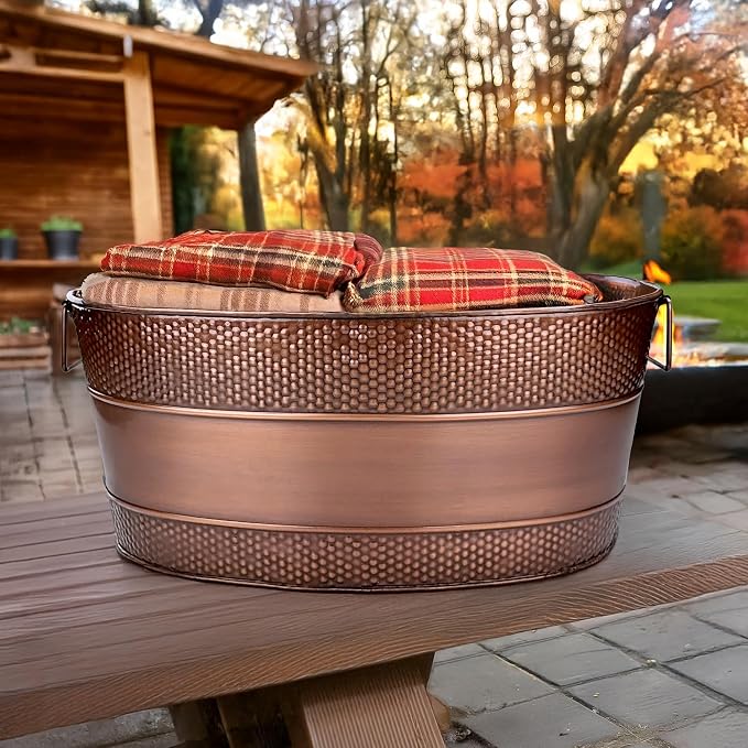 BREKX Copper Galvanized Firewood Storage Bin - Image 3