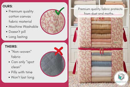 Chaos Cleared Canvas Storage Bags Designer Organizer 2 Pack – Seasonal Storage - Image 4