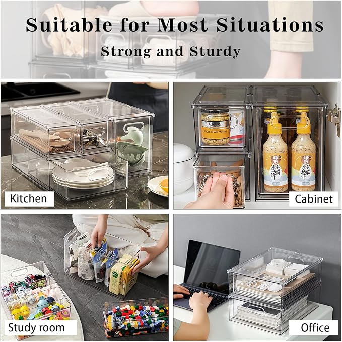 MANO Fridge Drawer Pull Out Stackable Bins - Image 6