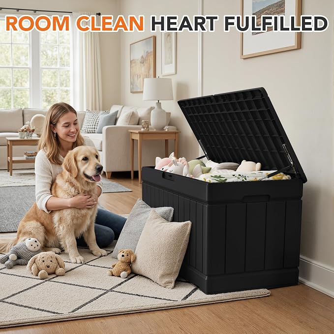 78 Gallon Deck Box Outdoor Indoor Waterproof Storage Box - Image 2