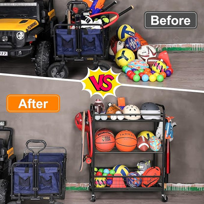 Ball Storage Sports Equipment Organizer - Image 3