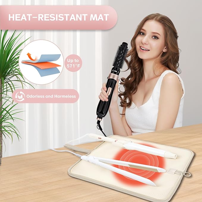 Hot Tools Organizer Heat Resistant Mat Case Hair Tools Holder Travel Bag - Image 4
