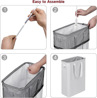 efluky Slim Laundry Basket, Narrow Laundry Hamper - Image 7