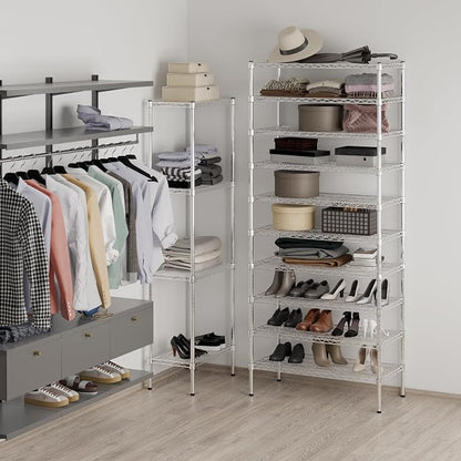 18" Deep x 36" Wide x 86" Height Wire Shelving Kit | 10-Tier | NSF Commercial - Image 4