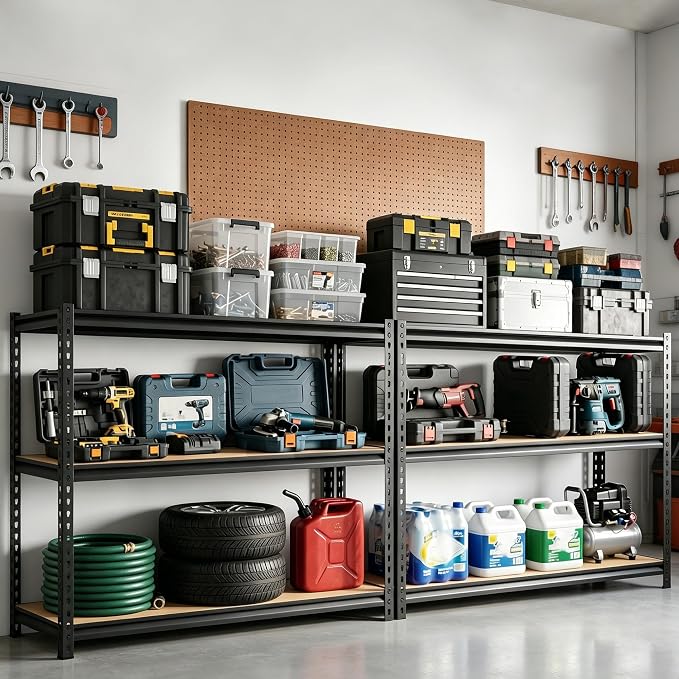Garvee 3-Tier Storage Shelving Unit, 1500 lbs Load | Carbon Steel Utility - Image 7