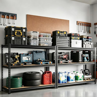 Garvee 3-Tier Storage Shelving Unit, 1500 lbs Load | Carbon Steel Utility - Image 7