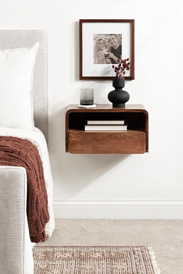 Kate and Laurel Kato Modern Wood Floating Side Table - Image 4