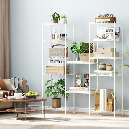 HOMEFORT 6-Shelving Unit, Adjustable Wire Shelving, Metal Wire Shelf Rack - Image 6