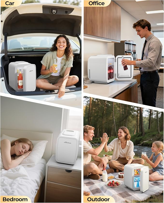 Mini Fridge, 4 Liter/6 Can Portable Refrigerator - Image 7