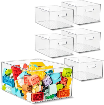 primebox Plastic Food Storage 6 Pack Clear Container Bin by primebox