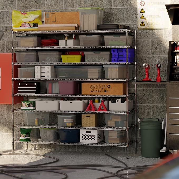 24" Deep x 72" Wide x 74" Height Wire Shelving Kit | 8-Tier | NSF Commercial - Image 7