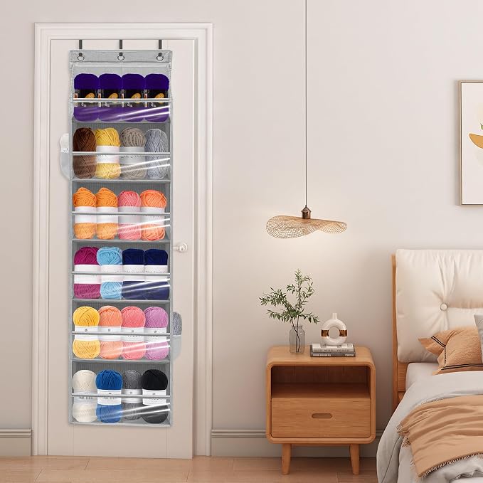 Over Door Organizer with 6 Extra Large Pockets 12 Side Pockets, Sturdy Closet - Image 8