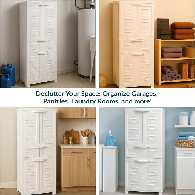 Sunnydaze 57" Garage Storage Cabinet - Image 6