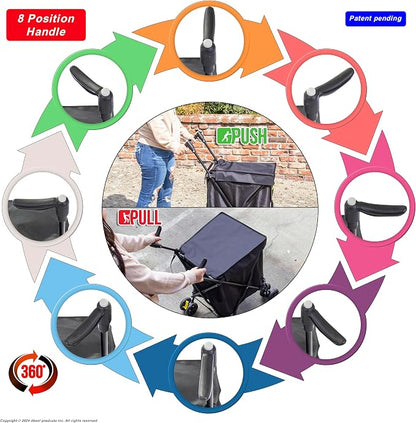 dbest Products Cruiser Cart Urban 360 Folding Shopping Grocery Collapsible - Image 2