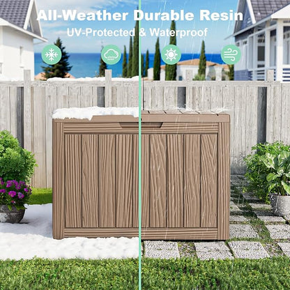 45 GallonOutdoor Storage Box, Resin Deck Boxes Waterproof, IndoorOutdoor Bin - Image 7