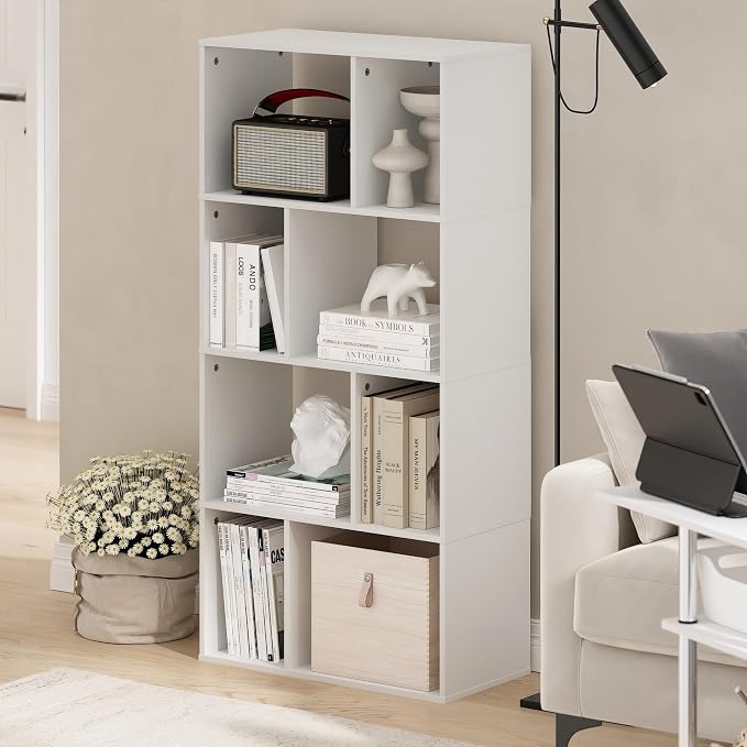 Furinno DALY Book Shelf, 8-Cube Bookshelf, Cube Storage Organizer Bookcase - Image 2