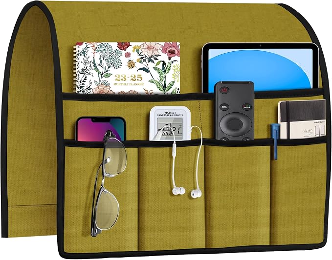Joywell Armrest Organizer Remote Holder, Lemon Yellow | by Joywell