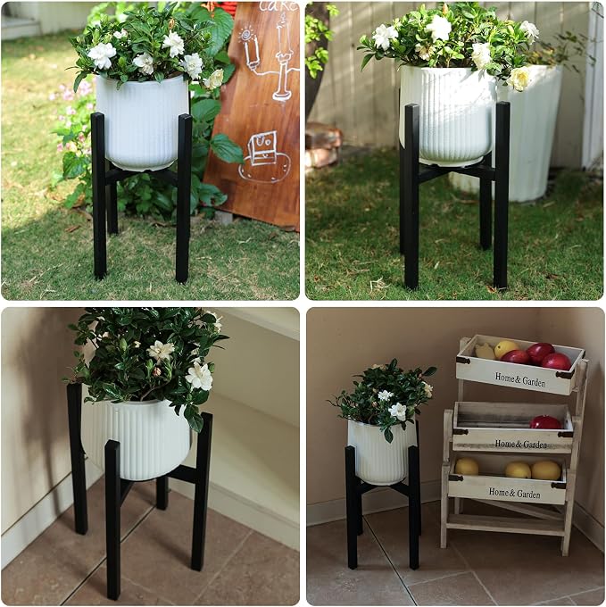 Adjustable Metal Plant Stand Indoor, Fits 9-15 Inch Pots, Mid Century Modern - Image 4