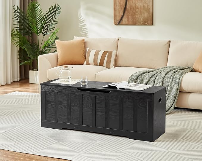 VANKILEY 51.2" Storage Chest Extra Large, Wooden Storage Bench, - Image 4