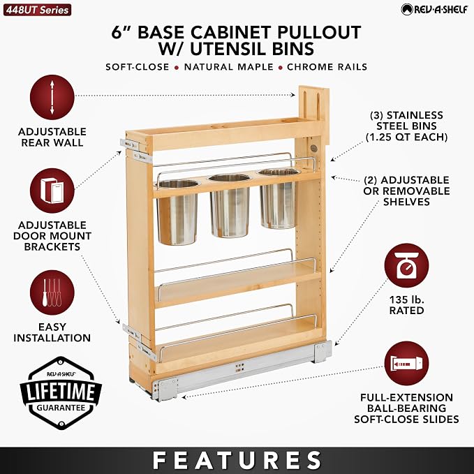 Rev-A-Shelf 5" Pull Out Storage Organizer - Image 2
