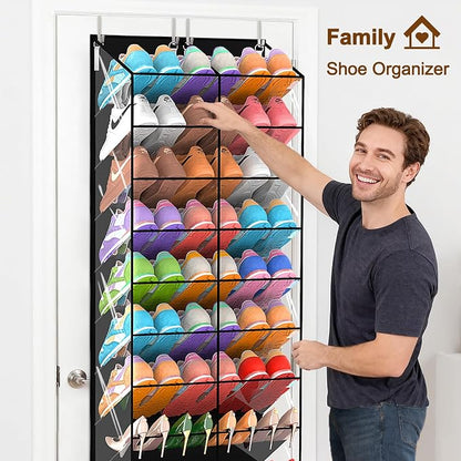 20-30 Pairs Over the Door Shoe Organizer, Transparent PVC Hanging Shoe Rack - Image 4