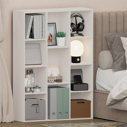 Furinno LUDER Book Shelf, 11-Cube Bookshelf, Reversible Cube Storage Bookcase - Image 4