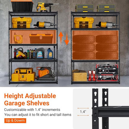 Garage Storage Shelves 5 Tiers, Heavy Duty Storage Shelving Racks - Image 6
