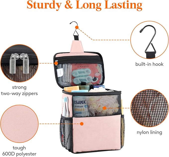 Lifewit Mesh Shower Caddy Bag Portable - Image 3