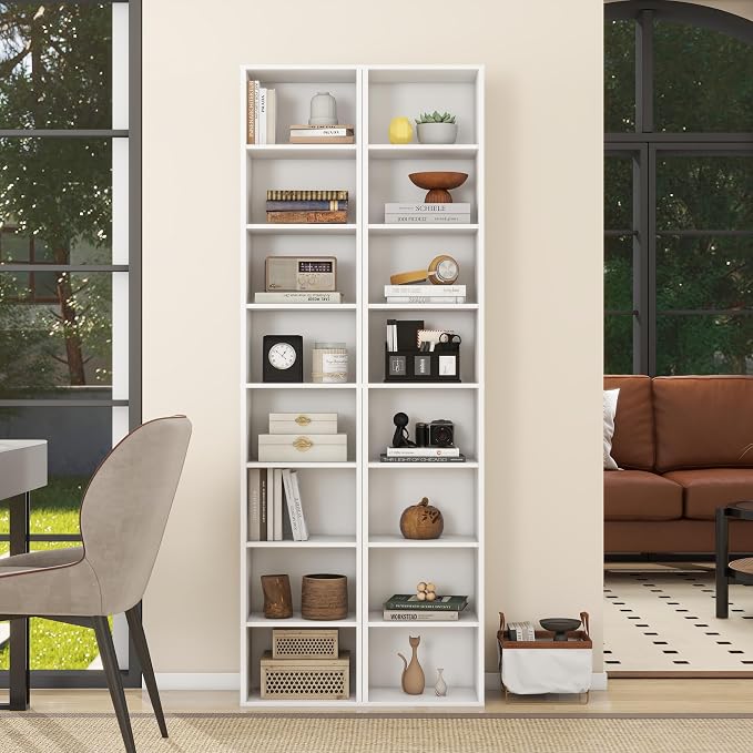 Panana 8 Tier Storage Shelf Bookcase, Slim Organizer Shelves Cabinet Tall - Image 5