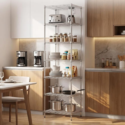Finnhomy Heavy Duty 7 Tier Wire Shelving, Pantry Shelves - Image 2