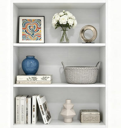 HealSmart 3 Tier Bookcase, Industrial 3 Book Shelf, 9.2" D x 23.8" W x 31.5" H by HealSmart
