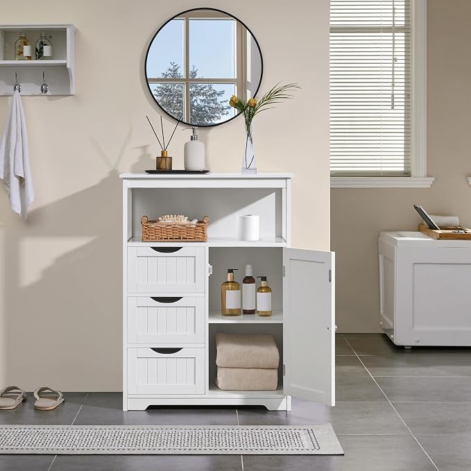 Yaheetech Bathroom Storage Cabinet Bathroom Floor Cabinet Freestanding Storage - Image 2