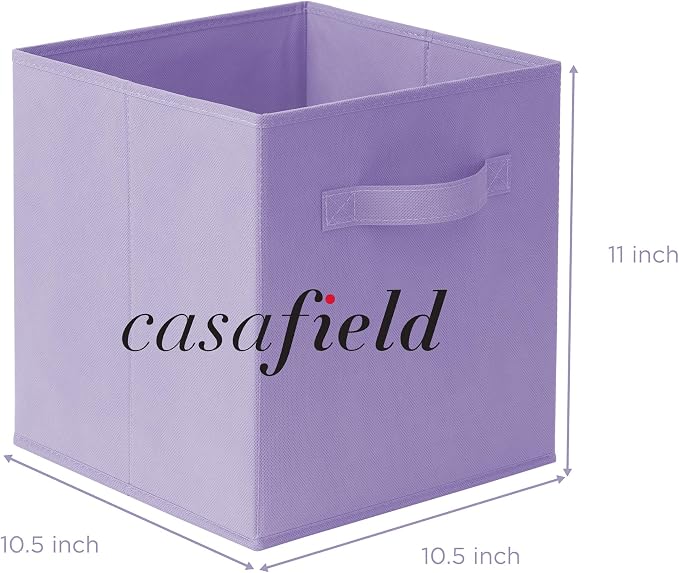 Casafield Set of 6 Collapsible Fabric Cube Storage Bins, Cubby Organizers & More - Image 7