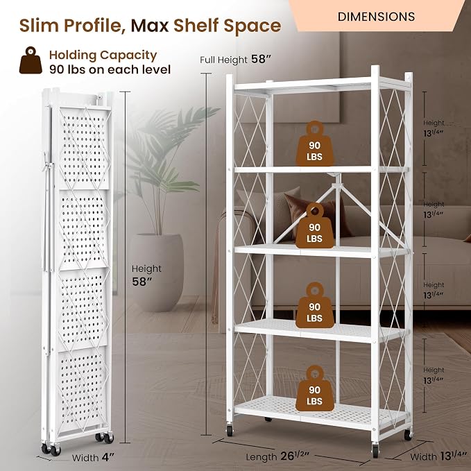 Our Modern Space 5-Tier Foldable Storage Shelf - Image 2