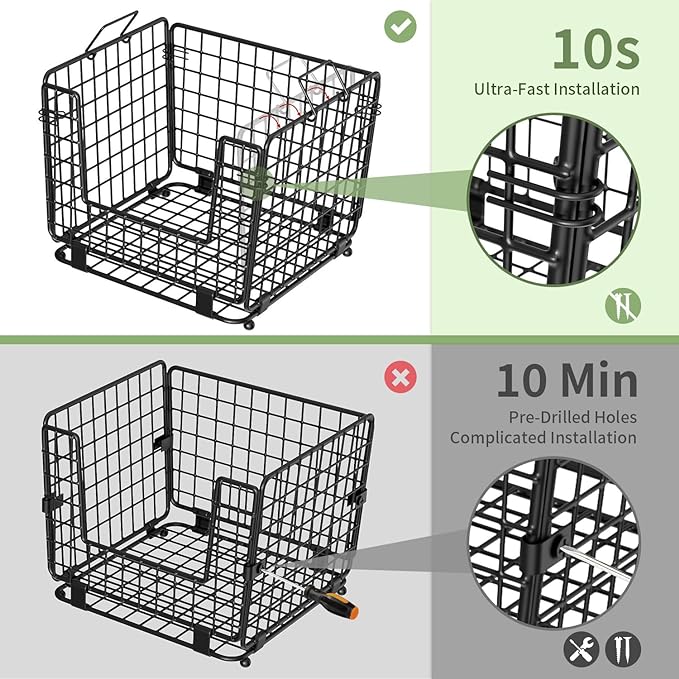 Wire Storage Basket for Kitchen Pantry: GGIU Stackable Kitchen Counter - Image 4