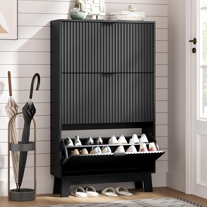 Shoe Cabinet Storage for Entryway by HUANLEGO