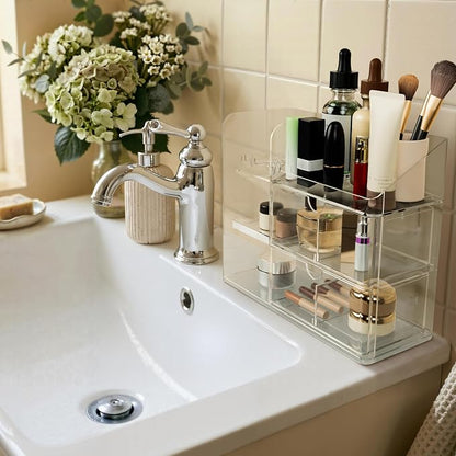 Cabbrix 3 Tier Clear Makeup Organizer - Image 4