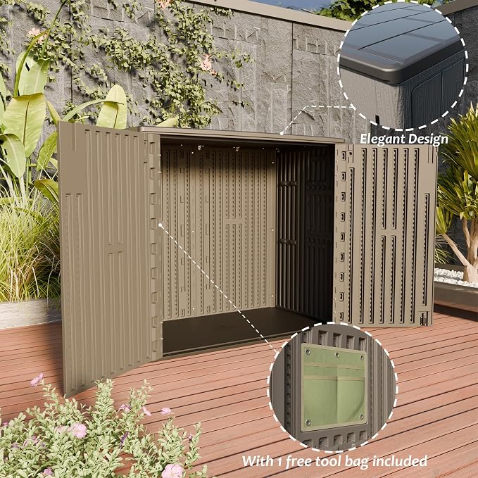 HOMSPARK 37 Cu.Ft Outdoor Storage Shed Weather Resistant - Image 4